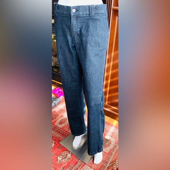 Tommy Hilfiger trendy wide leg high rise women jeans dark blue like black US 31 - Picture 5 of 16